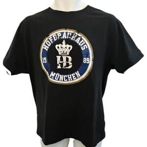 Hafbrauhaus Munich, Germany Black and Blue T-Shirt. Size Large